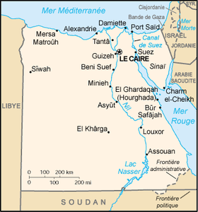carte : Géographie de l'Égypte