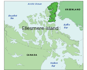 Carte de l'île d'Ellesmere