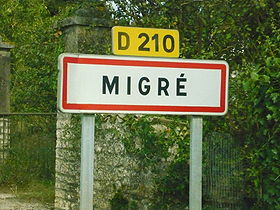 L'entrée du village de Migré