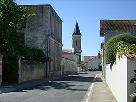 Le centre-bourg d'Étaules