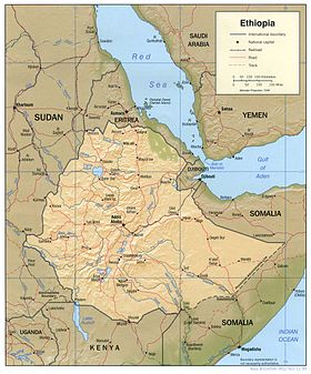 carte : Géographie de l'Éthiopie