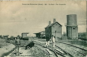 L'ancienne gare d'Étréaupont au début du XXe siècle