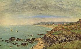 La côte de Benerville peinte par Eugène Boudin