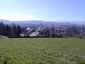 Vue de la commune depuis les pentes du Mont de Musièges