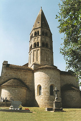 L'église classée de Saint-André-de-Bâgé, en 2008.