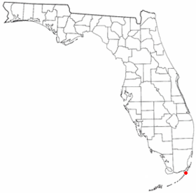 Carte de localisation de Key Largo en Floride.