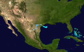 Parcours de la tempête tropicale Fay