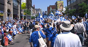 Défilé de la Fête nationale du Québec, à Montréal, le 24 juin 2006