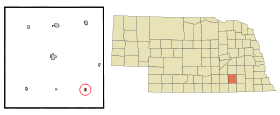 Fillmore County Nebraska Incorporated and Unincorporated areas Ohiowa Highlighted.svg