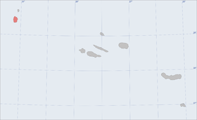 Position de l'île dans l'archipel des Açores.