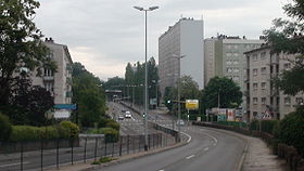 Vue du boulevard à l'entrée de Fontaine-Écu