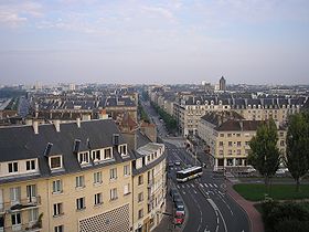 L'avenue du 6 juin depuis le château de Caen