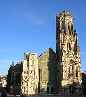 Photographie de la façade de l'église Notre-Dame de Saint-Lô