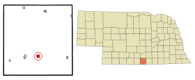 Franklin County Nebraska Incorporated and Unincorporated areas Franklin Highlighted.svg
