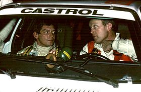 Franz Wurz avec Björn Waldegård au Jänner-Rallye 1984