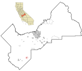 Fresno County California Incorporated and Unincorporated areas Huron Highlighted.svg