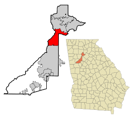 Fulton County Georgia Incorporated and Unincorporated areas Sandy Springs Highlighted.svg