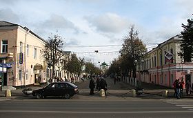 La rue Sobornaïa à Gatchina.