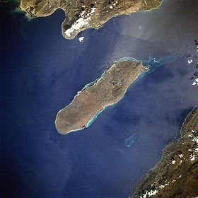 Image satellite (NASA) de l'île de La Gonâve
