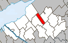 Localisation de la municipalité dans la MRC de Nicolet-Yamaska