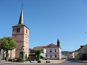 Église, monuments et mairie