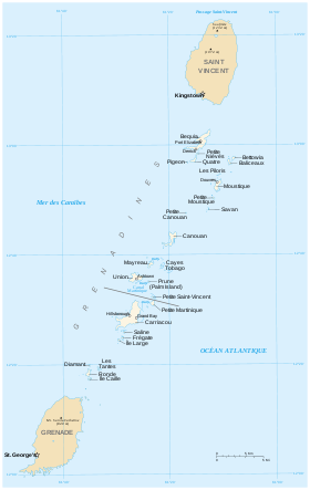 Carte des Grenadines