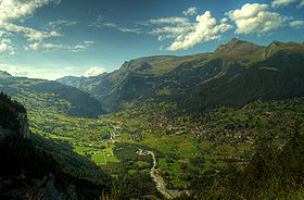 Vue aérienne de Grindelwald