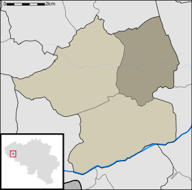 Localisation de Gullegem au sein de Wevelgem