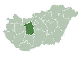 Localisation de la commune en Hongrie