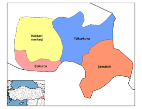 Districts de la province de Hakkari