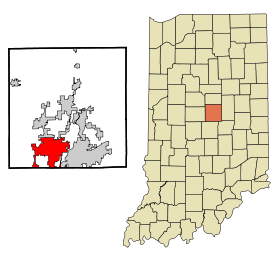 Hamilton County Indiana Incorporated and Unincorporated areas Carmel Highlighted.svg