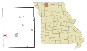 Harrison County Missouri Incorporated and Unincorporated areas New Hampton Highlighted.svg