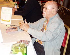 Harry Harrison, en 2005, lors de la 63ème convention mondiale de science-fiction de Glasgow