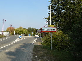 Entrée du village de Hilsenheim.