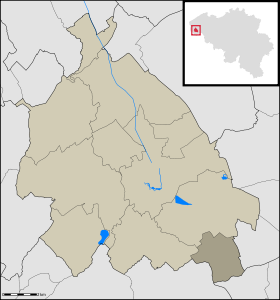 Localisation de Hollebeke au sein d'Ypres