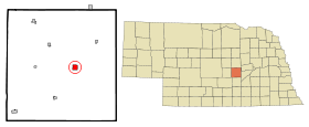 Howard County Nebraska Incorporated and Unincorporated areas St. Paul Highlighted.svg