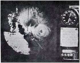 Image radar de l’ouragan Edith à son intensité maximale
