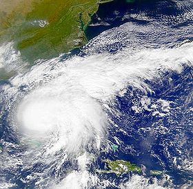 Ouragan Irene avant d’atteindre les côtes