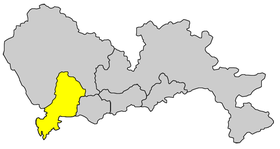 Localisation du district de Nanshan dans la préfecture de Shenzhen (en jaune)