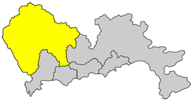 Localisation du district de Bao'an dans la préfecture de Shenzhen (en jaune)