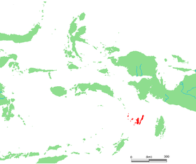Carte de localisation des îles Kai.