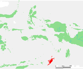 Carte de localisation des îles Tanimbar.