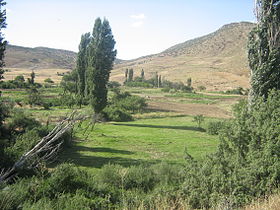 Image prise à partir du village d'Ighz'arn Taqqa ou Oued taga dans les Aurès