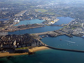 Le port de Saint-Malo vu du ciel