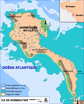 Carte de l'île de Noirmoutier