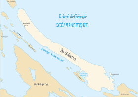Carte de l'île Galiano