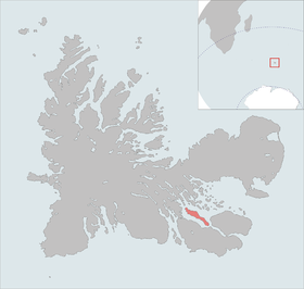 Carte de localisation de l'île Longue.