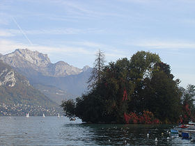 L'île des Cygnes à l'automne 2004.