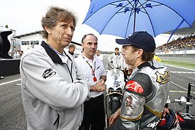 Garry McCoy, à droite, avec Mario Illien, lors du GP du Portugal, en 2006