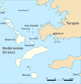 Localisation de Farmakonisi dans l'archipel